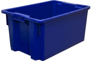 Пластиковый ящик сплошной 600х400х300 Futura, синий